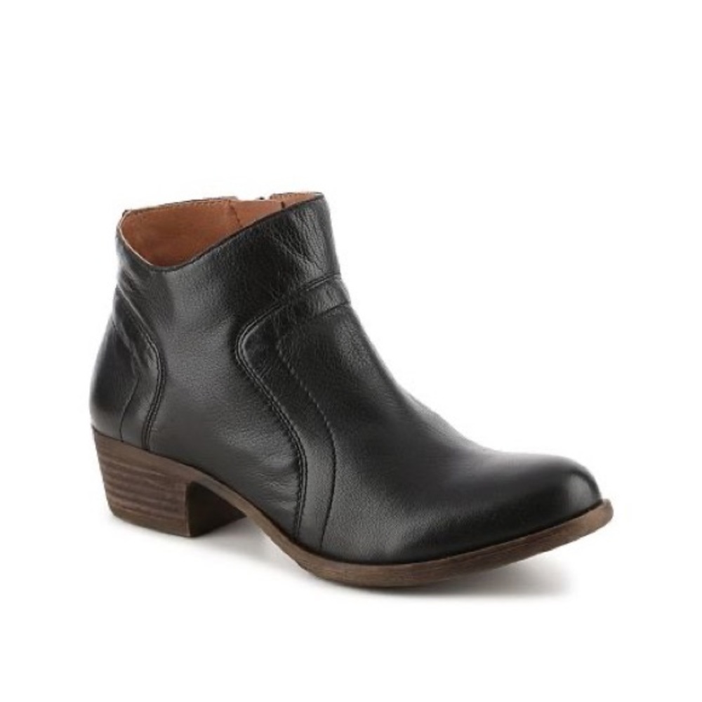 Lucky Brand Brolley Black Leather Ankle Booties